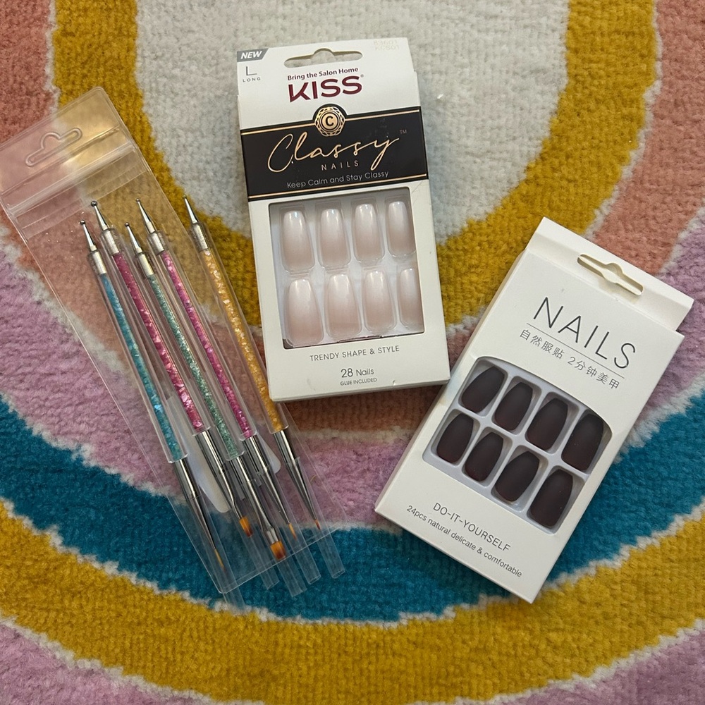 2 Unopened Set of Nails and Nail Art Tools